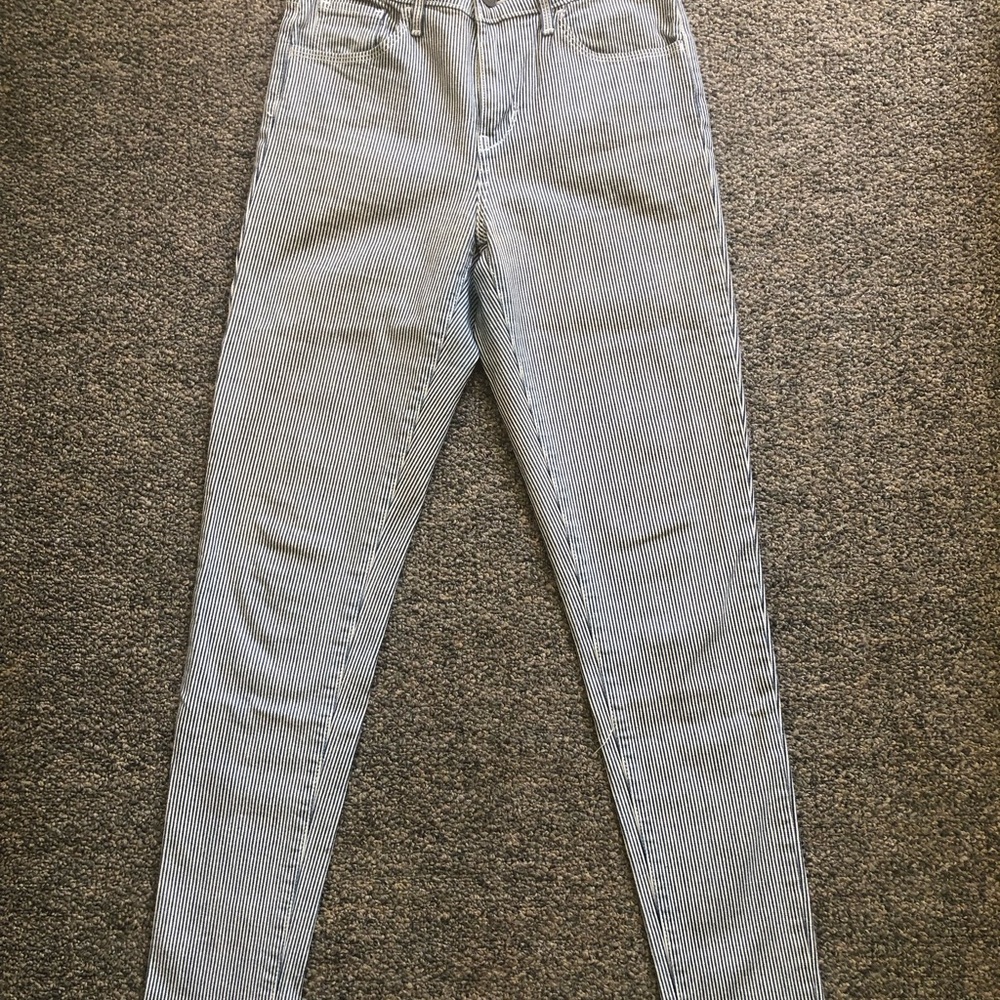 Levi's Skinny Jeans in Blue and White Pinstripe